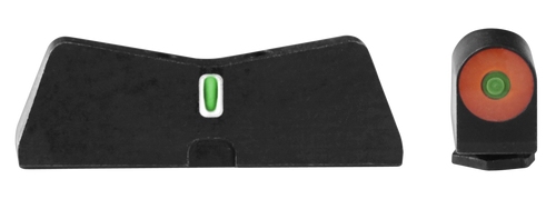 XS Sights GL0009S5N DXT2 Big Dot Night Sights fits Glock  Black | Green Tritium Orange Outline Front Sight Green Tritium White Outline Bar Rear Sight