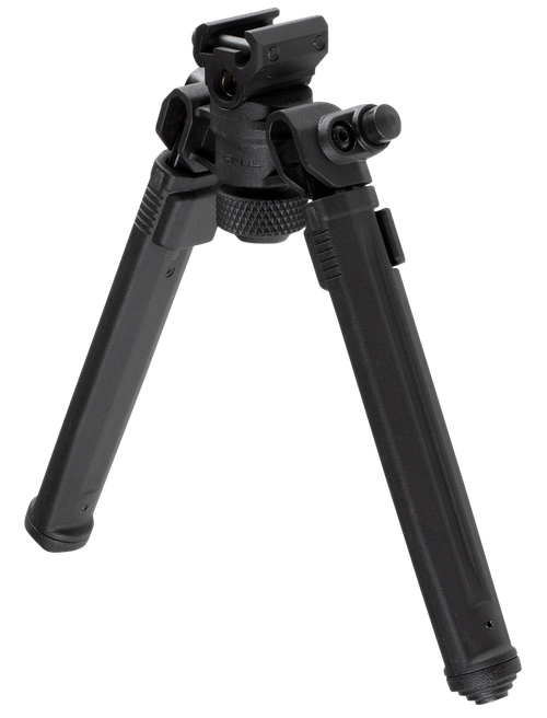 Magpul MAG941-BLK Bipod  1913 Picatinny Rail Attachment, Black Mil-Spec Anodized Aluminum, 6.80-10.30" Vertical Adjustment, Rubber Feet for AR-Platform