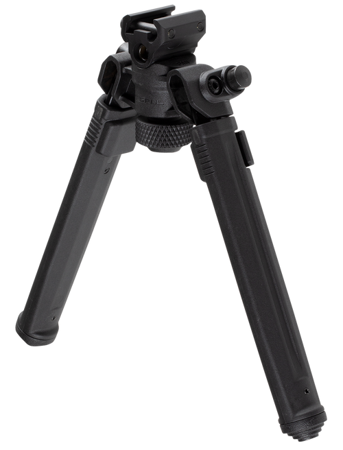 Magpul MAG941-BLK Bipod  1913 Picatinny Rail Attachment, Black Mil-Spec Anodized Aluminum, 6.80-10.30" Vertical Adjustment, Rubber Feet for AR-Platform