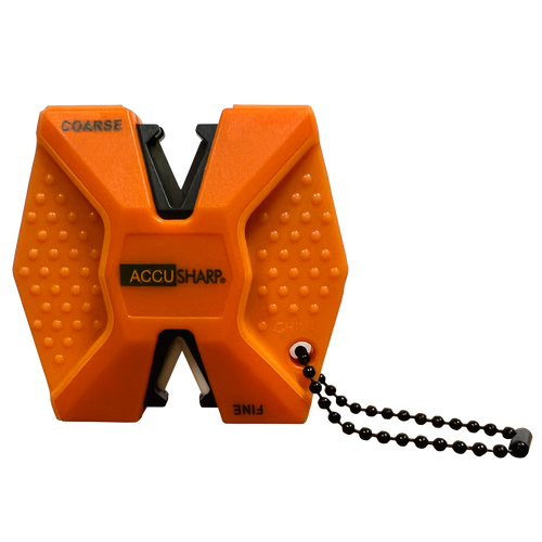 AccuSharp 344C 2-Step Knife Sharpener Hand Held Diamond Tungsten Carbide Sharpener Coarse/Fine Blaze Orange