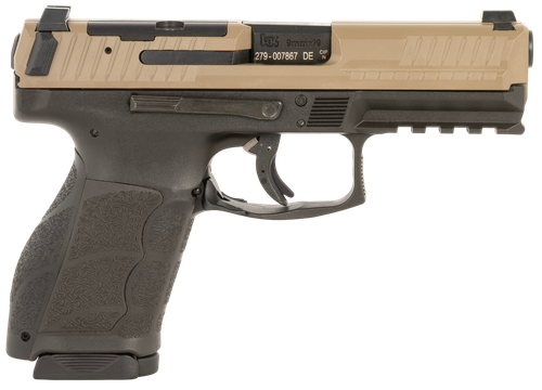 HK 81001194 VP9A1 K Compact 9mm Luger 15+1 4.09" Black Flat Dark Earth Steel Optic Ready/Serrated Slide, Brown Polymer Frame w/Picatinny Rail, Interchangeable Backstrap Grip, Ambidextrous