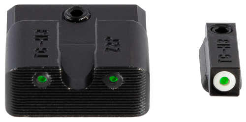 TruGlo TG231MP3W Tritium Pro  Black | Green Tritium White Outline Front Sight Green Tritium Rear Sight