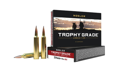 Nosler 60155 Trophy Grade Long-Range 28Nosler 175gr Nosler Spitzer AccuBond Long Range 20 Per Box/10 Case