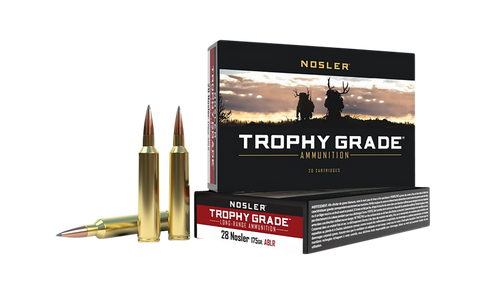 Nosler 60155 Trophy Grade Long-Range 28Nosler 175gr Nosler Spitzer AccuBond Long Range 20 Per Box/10 Case