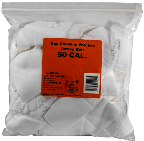 Southern Bloomer 126 Cleaning Patches  50 Cal Cotton 500 Per Pkg