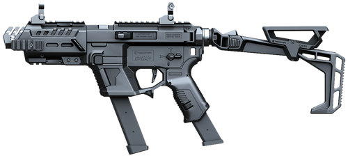 Recover Tactical PIXPBFST01 P-IX+Basic  PG9 Folding Stock Metal Front Guard Black