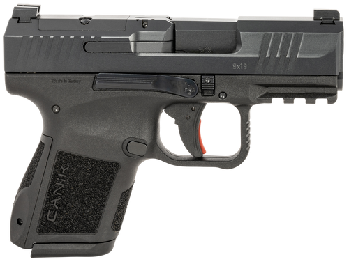 Canik HG7620N Mete MC9 9mm Luger 12+1/15+1 3.18" Black Steel Barrel, Matte Black Tenifer Cerakote Optic Ready/Serrated Slide, Black Polymer Frame w/Picatinny Rail, Black Polymer Grips