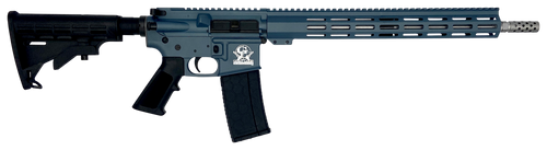 Great Lakes Firearms GL15223SSBLU AR-15  223 Wylde 30+1 16" Stainless Barrel, Blue Titanium Cerakote Receiver, Full Picatinny Rail,  Black Collapsible Stock, Polymer Grip