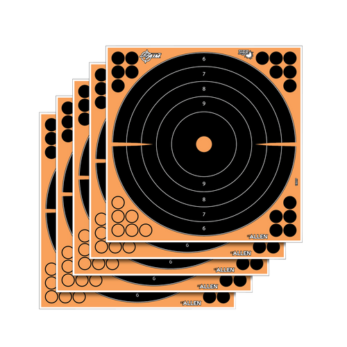 EZ-Aim 15317 Splash Reactive  Self-Adhesive Paper Black/Orange 12" Bullseye 5 Pack