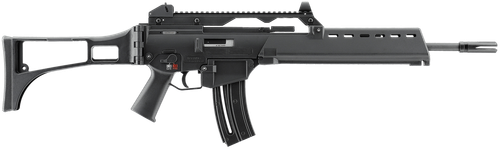 HK 81000994 G36  22 LR 20+1 18.13" Black Barrel w/Flash Suppressor, Black Receiver w/Picatinny Rail, Black Folding Synthetic Stock, Black Polymer Grip