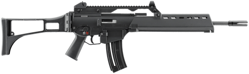 HK 81000994 G36  22 LR 20+1 18.13" Black Barrel w/Flash Suppressor, Black Receiver w/Picatinny Rail, Black Folding Synthetic Stock, Black Polymer Grip