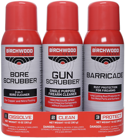Birchwood Casey 33309 1-2-3 Aerosol Value Pack Kit 10 oz. Aerosol Can 3 Pack