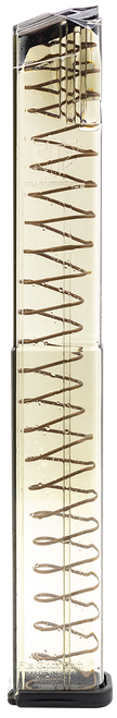 ETS Group GLK1840 Pistol Mags  40rd Extended 9mm Luger Compatible w/ Glock 17/18/19/26/34/45 Clear Polymer