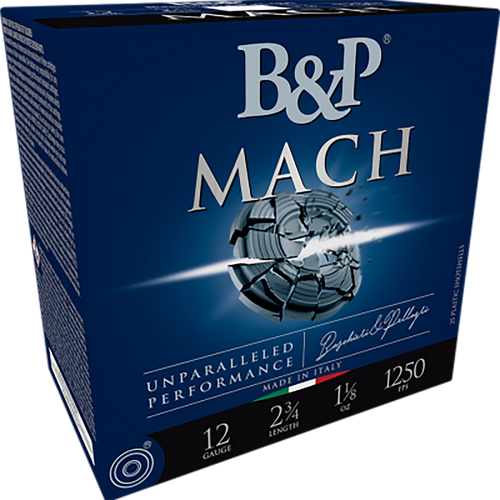 B&p Ammunition 12B1F2L7 Mach LV  12Gauge 2.75" 1oz 7.5Shot 25 Per Box/10 Case