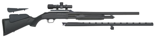 Mossberg 58244 500 Field/Deer 12 Gauge 5+1 3" 28" Vent Rib/24" Slugster Barrels, Blued Metal Finish, Synthetic Dual Comb Stock,  Includes Accu-Set Chokes & 2.5x20mm Scope