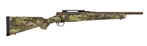Mossberg 28277 Patriot  Compact 308 Win 5+1 16.25" Patriot Brown Cerakote Threaded Bull Barrel, Patriot Brown Cerakote Steel Receiver w/Picatinny Rail, MultiCam Fixed Synthetic Stock