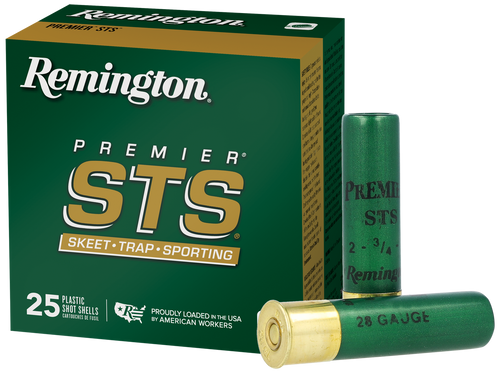 Remington Ammunition 28057 Premier STS  28 Gauge 2.75" 3/4 oz 8 Shot 25 Per Box/ 10 Cs
