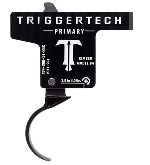 TriggerTech K84SBB14NNK Primary  Single-Stage Curved Trigger with 1.50-4 lbs Draw Weight & Black PVD Finish for Kimber M84