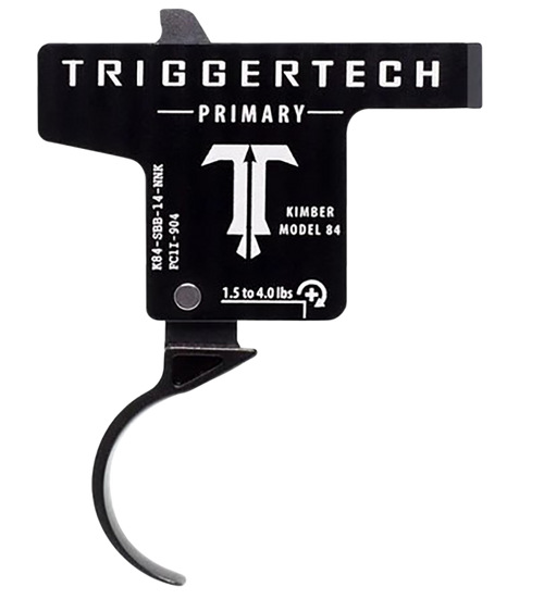 TriggerTech K84SBB14NNK Primary  Single-Stage Curved Trigger with 1.50-4 lbs Draw Weight & Black PVD Finish for Kimber M84