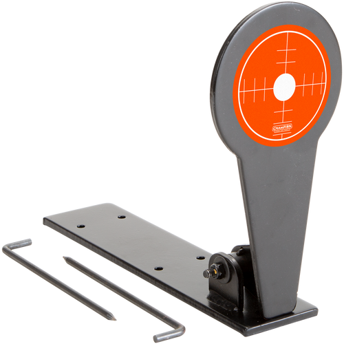 Champion Targets 40881 Gong Popper Target Rimfire Orange Steel Standing Includes Ground Stakes