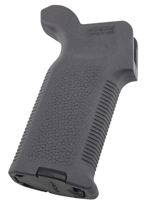 Magpul MAG522-GRY MOE-K2 Grip Aggressive Textured Gray Polymer for AR-15, AR-10, M4, M16, M110, SR25