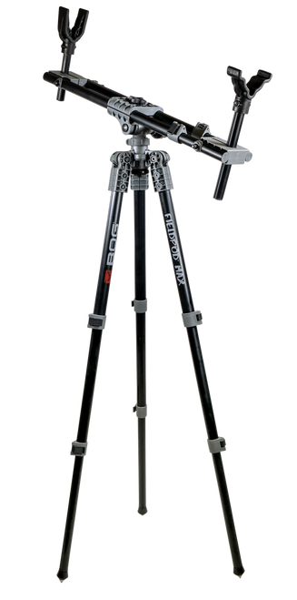 Bog-Pod 1100473 Fieldpod Max Tripod with Black Finish, Spike Feet, Carry Strap, Bubble Level, Independent Leg Adjustment & 20-48" Vertical Adjustment