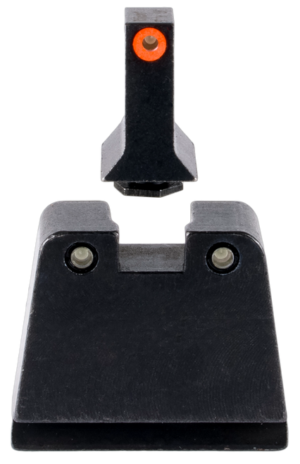 Trijicon GL243C601142 Suppressor/Optic Height Sights  Green/Tritium Orange Outline Front Sight-Green/Tritium Black Outline Rear Sight Glock 42/43/43X Slim Frame