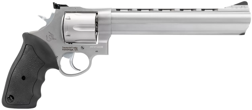 Taurus 2-440089 44  Large 44 Rem Mag 6 Shot 8.37" Matte Stainless Ported Barrel, Cylinder & Frame, Black Finger Grooved Rubber Grip, Transfer Bar Safety, Exposed Hammer