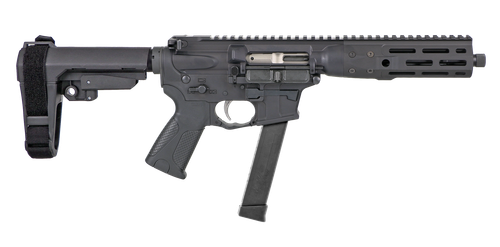 LWRC ICP9B8SBA3 IC-9  9mm Luger 8.50" 30+1 Black Nitride Threaded Barrel, Black Anodized Aluminum Picatinny Rail Receiver, SB Tactical SBA3 Brace, LWRC Ultra Combat Grip, Ambidextrous