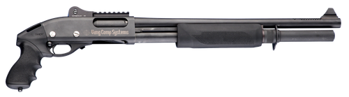 Hogue 08715 Tamer Pistol Grip & Forend Black Rubber with Finger Grooves, Polymer Forend for Remington 870