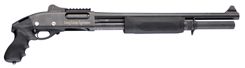 Hogue 08715 Tamer Pistol Grip & Forend Black Rubber with Finger Grooves, Polymer Forend for Remington 870