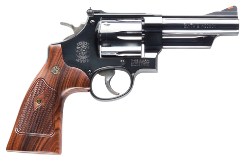 Smith & Wesson 150254 Model 29 Classic 44 Rem Mag or 44 S&W Spl Blued Carbon Steel 4" Barrel, 6rd  Cylinder & N-Frame, Checkered Square Butt Walnut Grip