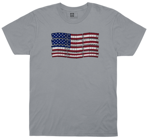 Magpul MAG1180-010 American Flag  Charcoal Gray Cotton/Polyester Short Sleeve Small