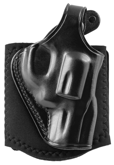 Galco AG158B Ankle Glove  Size Fits Ankles up to 13" Black Leather Hook & Loop Fits S&W J Frame Fits Charter Arms Undercover Right Hand