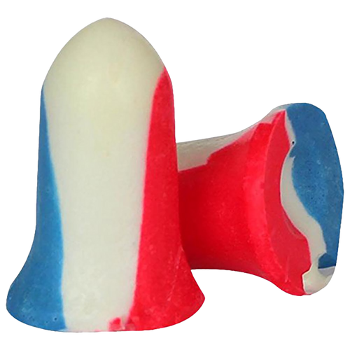 Howard Leight R01891 USA Shooters Earplugs  Foam 33 dB In The Ear Red/White/Blue Adult 10 pair