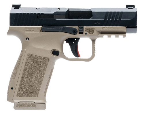 Canik HG7883BDN Mete MC9LS Sub-Compact Frame 9mm Luger 17+1 3.64" Black Steel Barrel, Black Nitride Serrated Steel Slide, Flat Dark Earth Polymer Frame w/Picatinny Rail, Interchangeable Backstrap Grip