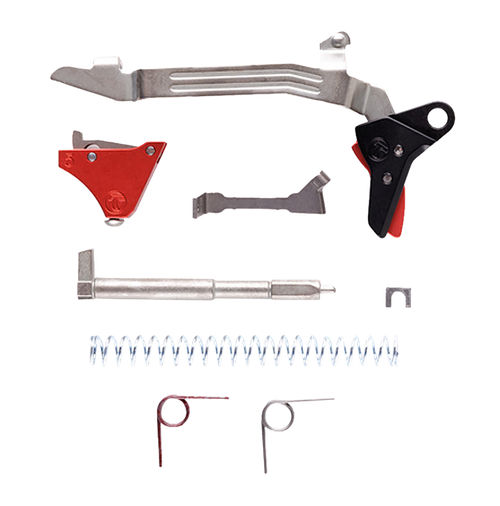 Timney Triggers ALPHAGLOCK5UBKBLACK Alpha Competition  9mm/40 S&W Red Fits Glock Gen5