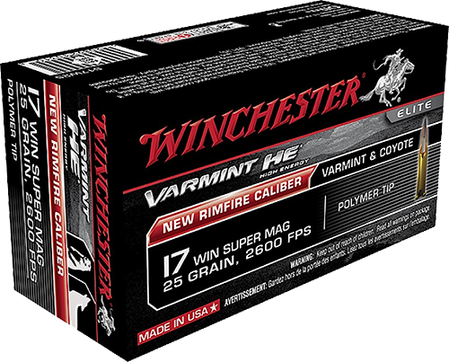 Winchester Ammo S17W25 Varmint HE  17WSM 25gr Polymer Tip 50 Per Box/10 Case