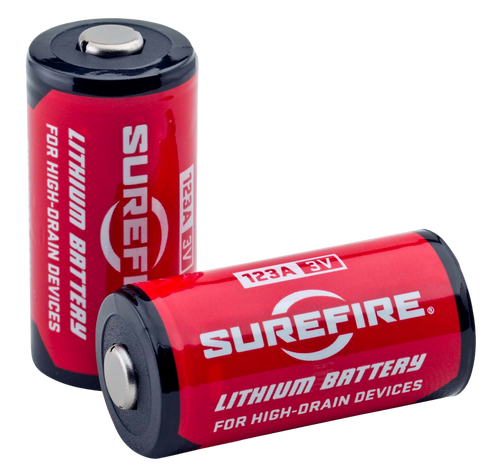 SureFire SF6BC 123A Batteries  Red/Black 3.0 Volts 1,500 mAh (6) Single Pack Clamshell