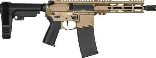 CMMG 30AF20ACT Banshee Mk4 300 Blackout 30+1 8" Black Nitride Threaded Barrel, M-LOK Handguard, Coyote Tan Cerakote Aluminum Receiver w/Picatinny Rail, Black Polymer CMMG RipBrace, CMMG Zeroed Grip