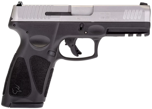 Taurus 1G3B949 G3  Full Size Frame 9mm Luger 15+1/17+1 4" Matte Stainless Steel Barrel, Matte Serrated Stainless Steel Slide, Black Polymer Frame w/Picatinny Rail, Black Polymer Grip, Right Hand