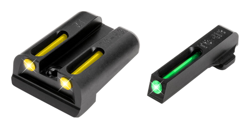 TruGlo TG131XTY TFO  Green/Tritium/Fiber Optic Front Sight-Yellow/Tritium/Fiber Optic Rear Sight Springfield Armory XD