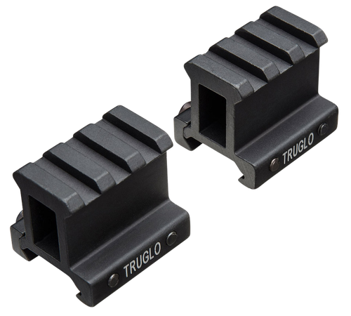 TruGlo TG8992B Picatinny Riser Mount  Matte Black Anodized