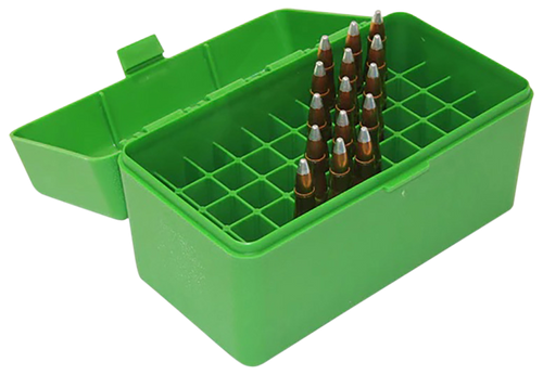MTM Case-Gard RSS5010 Ammo Box Flip-Top 6mm PPC/7mm Green Polypropylene 50rd