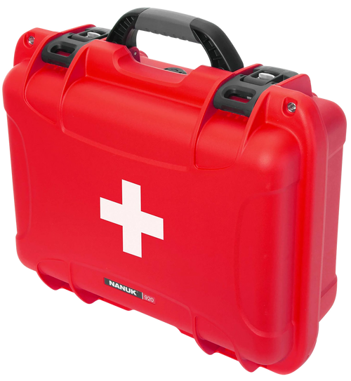 Nanuk 920S-000RD-PA0-FSA01 920 First Aid Case Red Resin w/ Latches