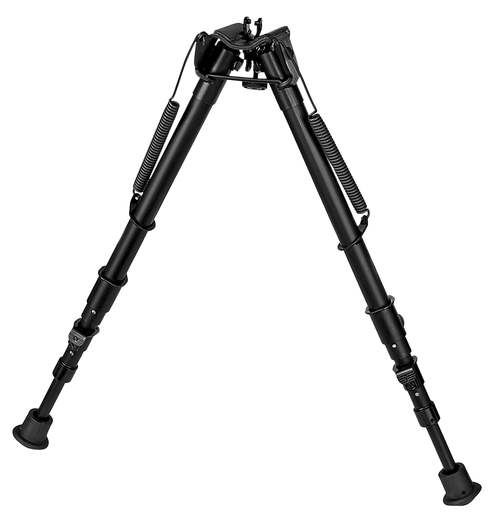 Harris Bipods 25C1A2 Non-Swivel 25C Swivel Stud, 13.50-27", Black Steel/Aluminum, Rubber Feet