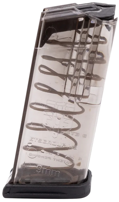 ETS Group GLK26 Pistol Mags  10rd 9mm Luger Compatible w/ Glock 26 Gen1-5 Clear Polymer