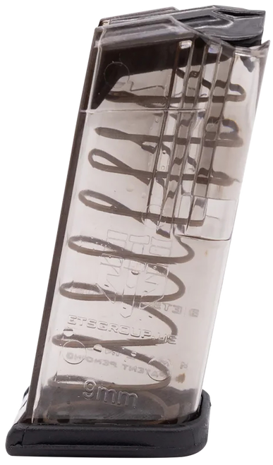 ETS Group GLK26 Pistol Mags  10rd 9mm Luger Compatible w/ Glock 26 Gen1-5 Clear Polymer