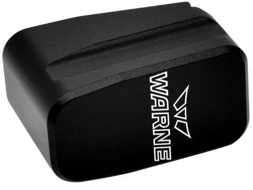 Warne MEG432BLK Magazine Extension  made of 6061-T6 Aluminum with Hardcoat Anodized Black Finish for Glock 43 Magazines (Adds 2rds)