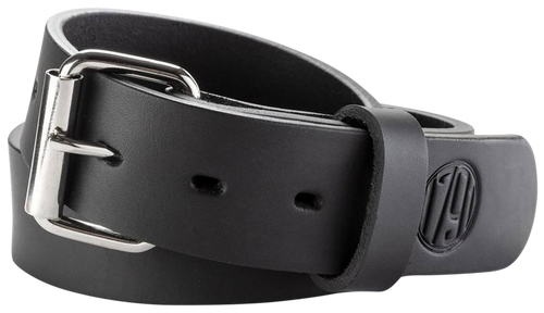 1791 Gunleather BLT013438SBLA 01  Gun Belt Stealth Black Leather 34/38 1.50" Wide Buckle Closure